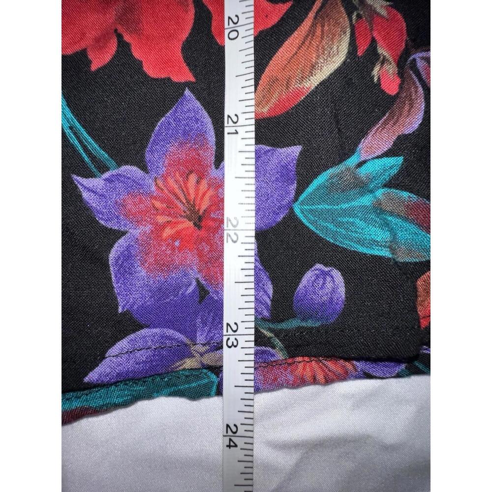 VTG 90's Sag Harbor Multi Floral Blouse Short Sleeve Top Women’s Size Large - Picture 9 of 9